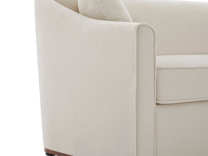 3 Seater Sofa With Wrap Around Armrests And Throw Pillows