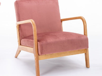 Classic Mid-Century Modern Accent Chairs, Open Framed Armchair With Cushioning