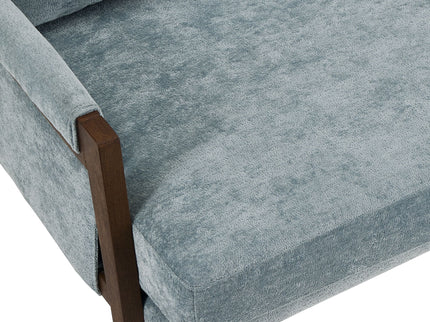 Kelly - Mid-Century Modern Velvet Accent Armchair - Blue