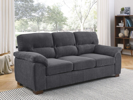 Vintage Inspired 3 Seat Sofa With Tufted Cushions
