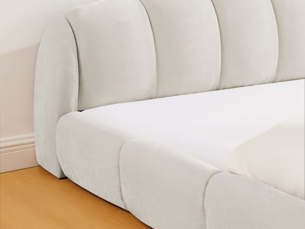 Upholstered Platform Bed Frame, Low Profile Floor Bed, No Box Spring Required