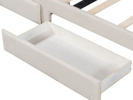 Extendable Daybed With LED Light And 2 Storage Drawers