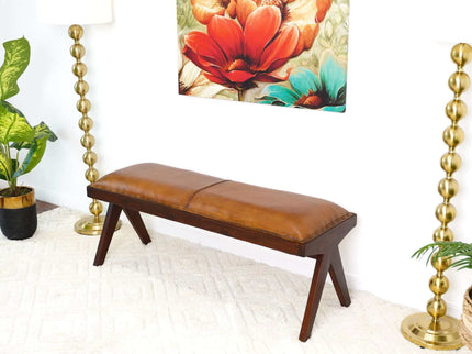 Chad - Bench - Brown / Tan