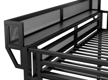 Loft Bed With Storage Shelves, Wardrobe