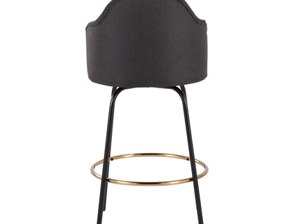 Ahoy - Contemporary Fixed Height Counter Stool Round Footrest (Set of 2)