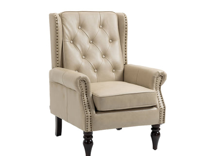 Modern Accent Armchair With Sturdy Wood Legs