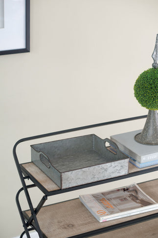 Decorative Galvanized Nesting Trays (Set of 3) - Gray