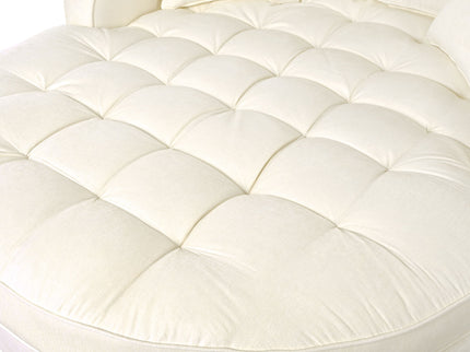 Modern Chaise Lounge Upholstered Sofa Couch With Tufted Seat And Detachable Pillows For Living Room