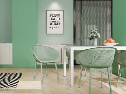 2 Piece Durable Single Chair With Hollow Out Design