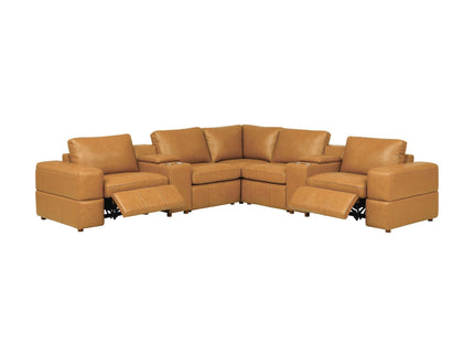 Upholstered Large Arms Sectional With Recliner Seats