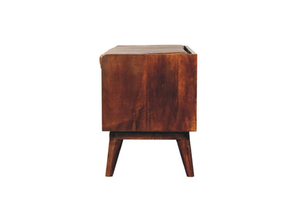 Solid Wood Bench With Upholstered Sea