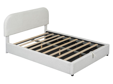 Upholstered Platform Bed With Hydraulic Storage System