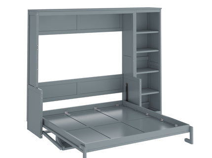 Sturdy Murphy Bed With Desk And Bookshelf