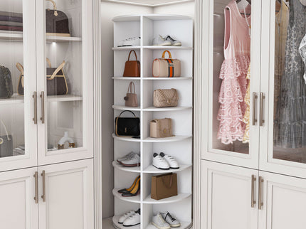Rotating Shoe Rack Tower