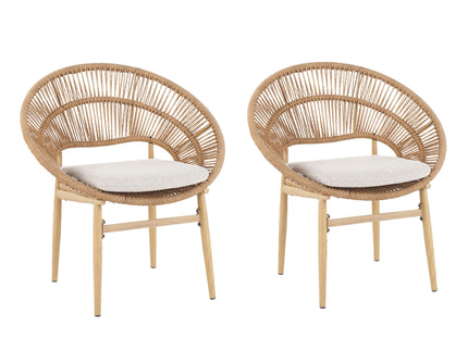Cyril - Outdoor Papasan Style Dining Chair (Set of 2)