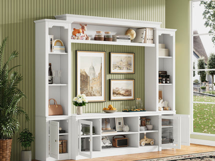 All-In-One TV Stand With Bookcase For TVs Up To 65"