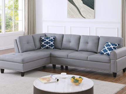 Irine - Sectional Sofa With Ottoman - Gray