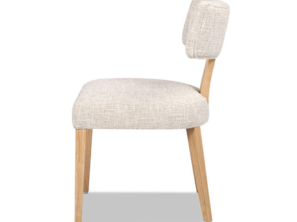 Louise - Split Back Upholstered Dining Side Chair (Set of 2) - Travertine Beige