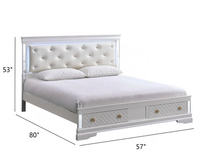 Verona - Bed With LED Accent Lighting, 2 Drawers