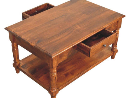 Turned Legs Drawer Table