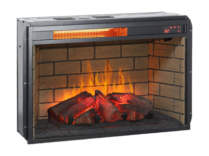 Infrared Quartz Heater Fireplace Insert -Woodlog Version With Brick