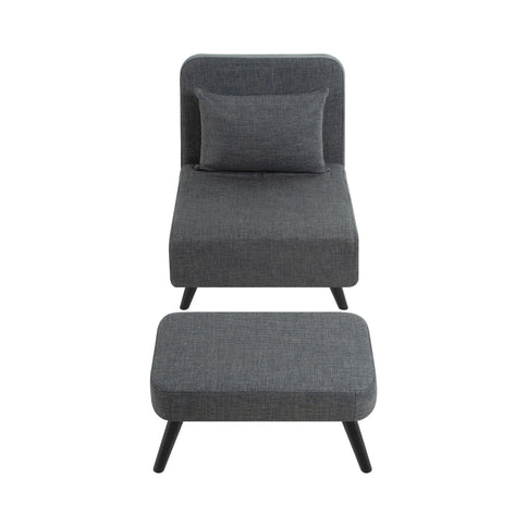 3 In 1 Foldable Chaise Lounge With Adjustable Backrest