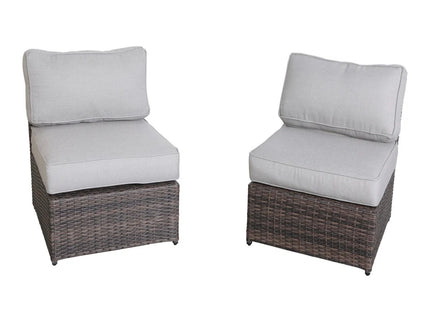 Outdoor Wicker Sectional With Weather Resistant Cushions And Table