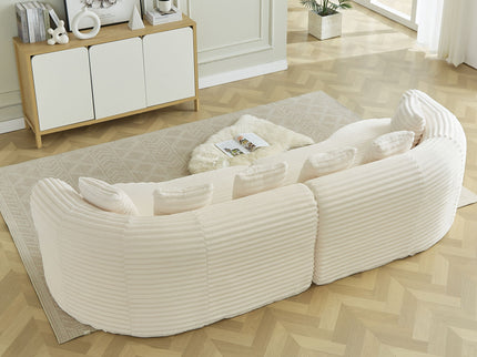 Sectional Sofa, Oversized 4 Seater With Deep Seat Design