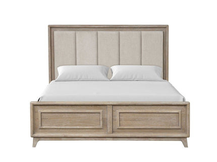 Contemporary Bed With Padded Headboard