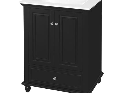 Modern Bathroom Vanity With Sink, Cabinet With Drawer And Dividers, Rectangular Storage Unit