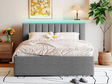 Upholstered Platform Bed With Trundle