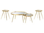 Gold / 4 Pc. Coffee
Table, 3 End Tables
