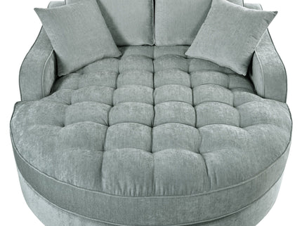 Modern Chaise Lounge Upholstered Sofa Couch With Tufted Seat And Detachable Pillows For Living Room