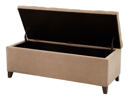 Elegant Design Tufted Top, Soft Close Storage Bench