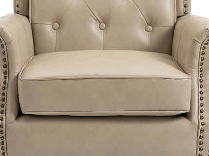 Modern Accent Armchair With Sturdy Wood Legs