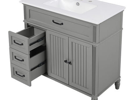 Bathroom Vanity With Sink, Freestanding Cabinet & Drawers