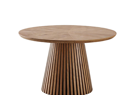 Round Dining Table For Dining Room - Natural Wood