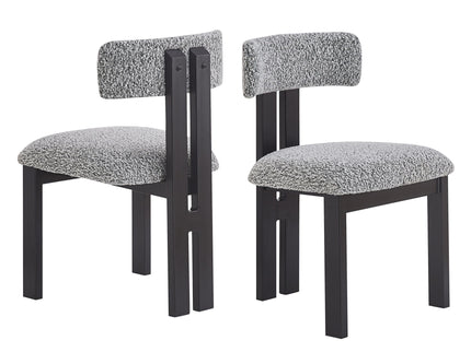 Modern Upholstered Armless Dining Chairs With Metal Legs