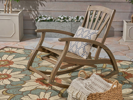 Outdoor Reclining Rocking Chair - Gray