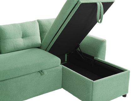 U-Shaped Sectional Sofa Bed With Storage And USB Ports