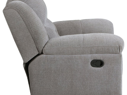 Sebring - Upholstered Glider Recliner Chair With Manual Recline And Smooth Gliding Motion - Gray