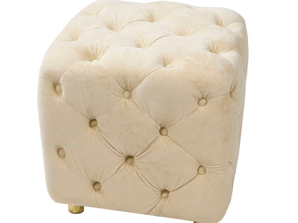 Modern Upholstered Ottoman, Exquisite Small End Table, Soft Foot Stool, Dressing Makeup Chair, Comfortable Seat For Living Room, Bedroom, Entrance