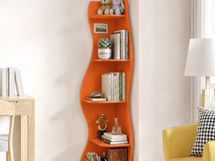 5 Tier S - Shaped Corner Shelf For Living Room