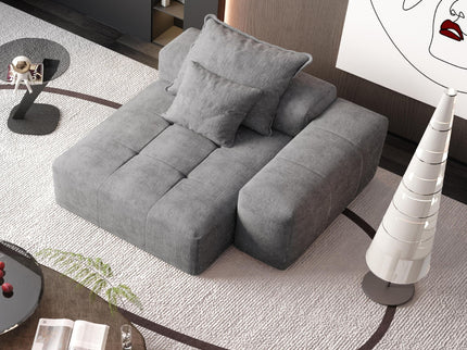 Modern Oversized Modular Sectional Sofa, Sparkling Fabric Soft Cushion Sofa With 2 Pillows