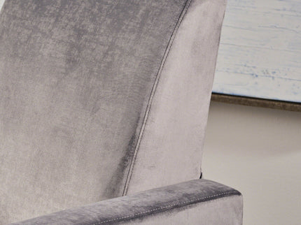 Bolt - Upholstered Recliner Chair With Stainless Steel Base - Gray / Chrome