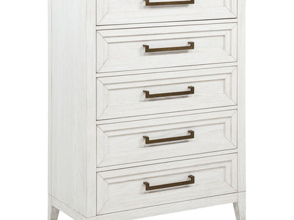 Inverness - 5 Drawer Bedroom Chest - White