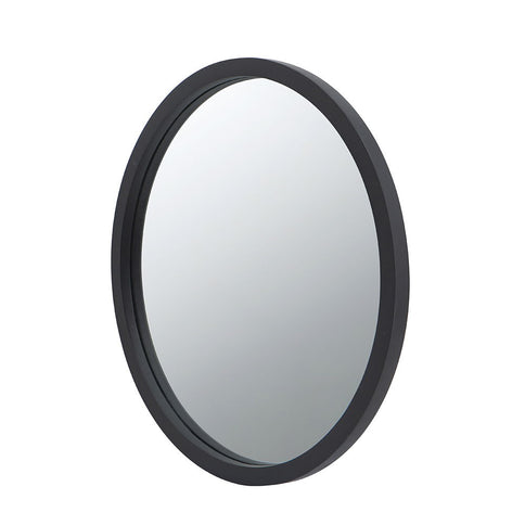 Circle Wall Mirror With Wooden Frame, Wall Mirror For Living Room