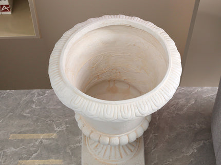 Roman Urn Planter Pot For Indoor / Outdoor - Beige White