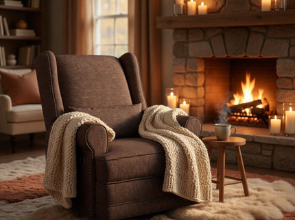 Extra Wide Swivel Recliner Glider Chair With Footrest - Brown