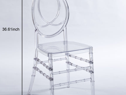 Dining Chair, Plastic Seat, Welding Chair (Set of 4) - Transparent